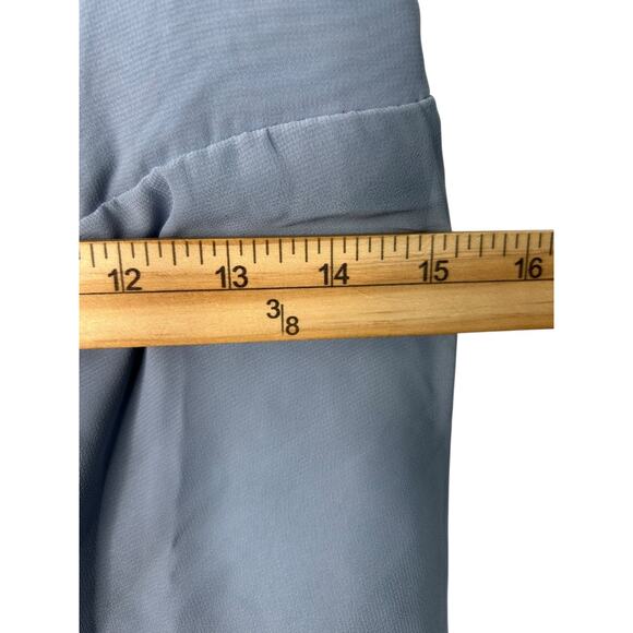 Azazie Amyra A10 Dusty Blue Sheath Off Shoulder Stretch Satin Convertible Dress - Picture 11 of 12